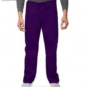 Adar Unisex Scrub Pants‎ NWOT L Purple Drawstring Medical